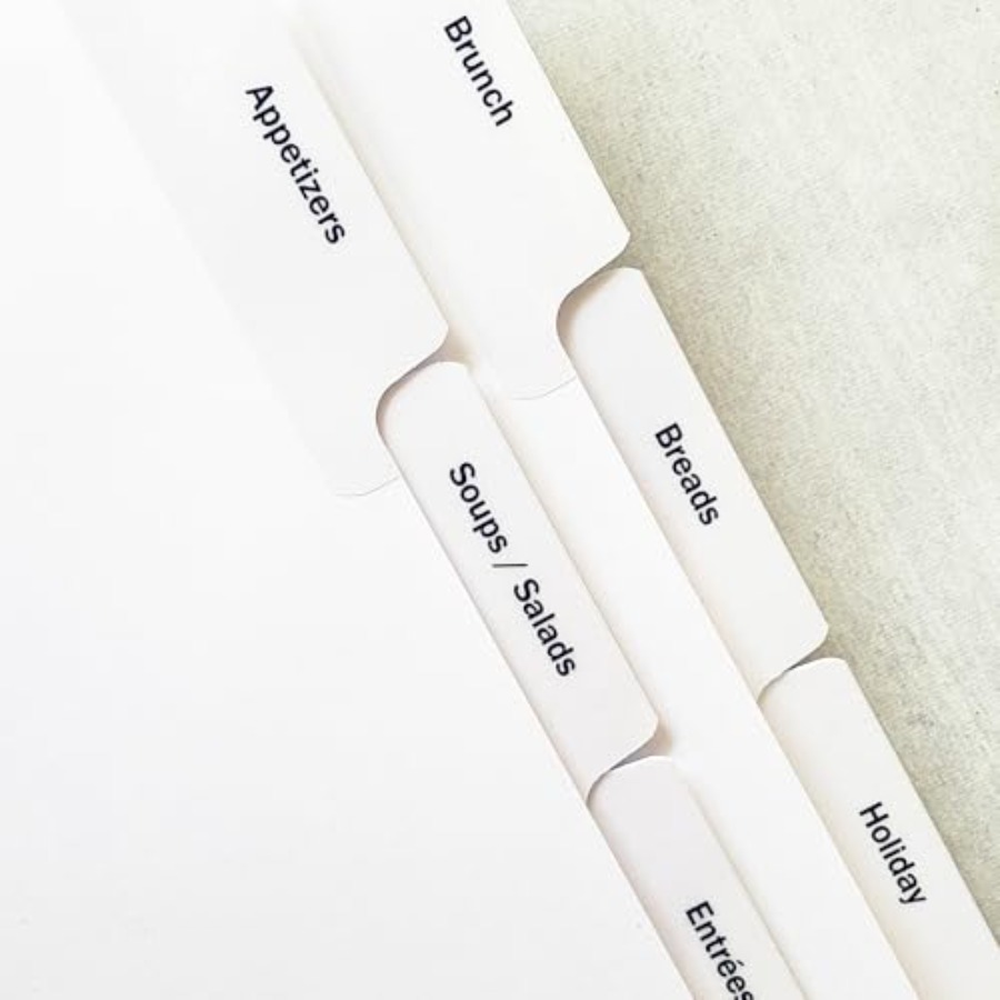 PRE-Printed Recipe Binder Inde - مراجعة Index Tab Divider وسعره