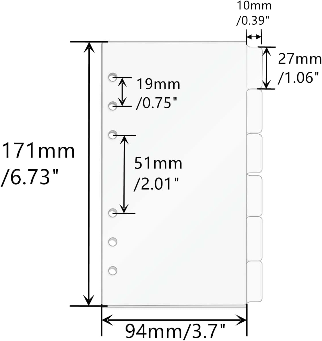 A5/A6/A7 Binder Dividers Plann - مراجعة Index Tab Divider وسعره