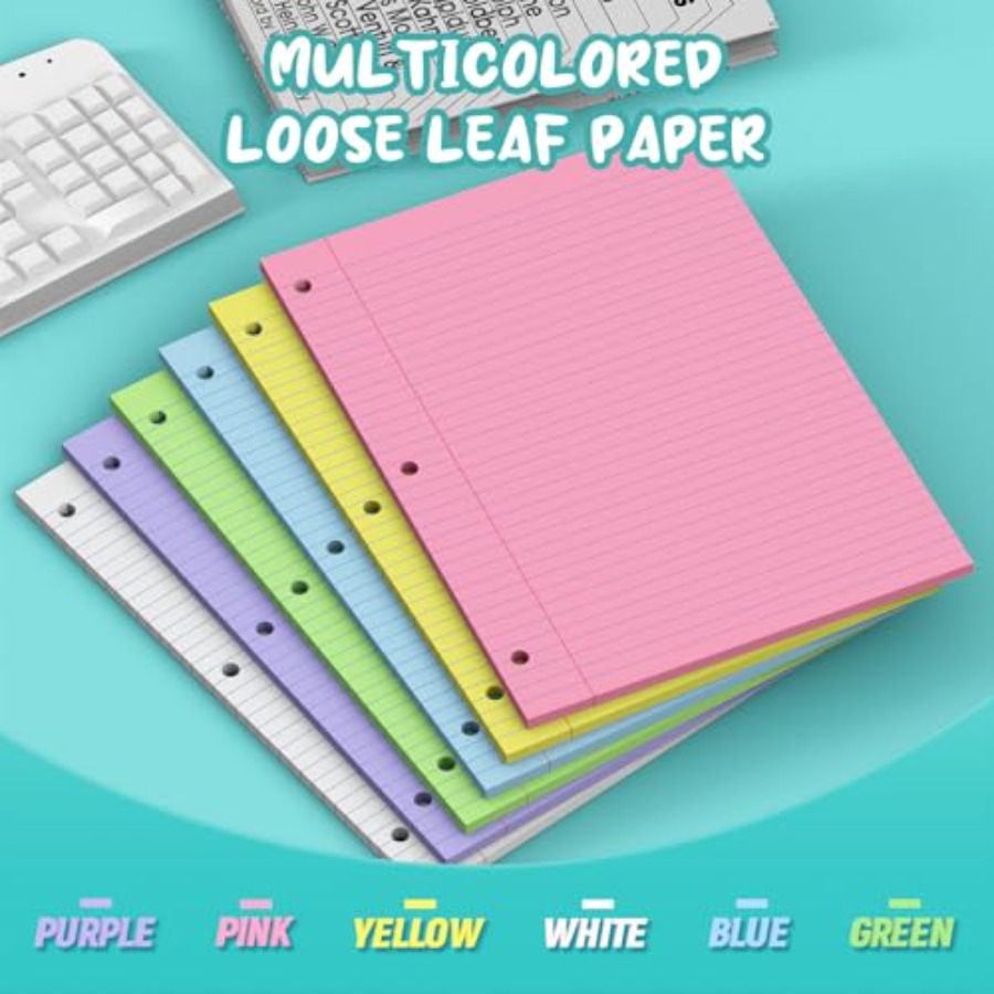 120 Sheets Loose Leaf Paper 8  - مراجعة Paper Punch 3 Hole وسعره