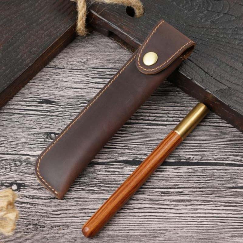 1pc Pen Bag Leather Packaging  - مراجعة Stationery Supplies Business وسعره