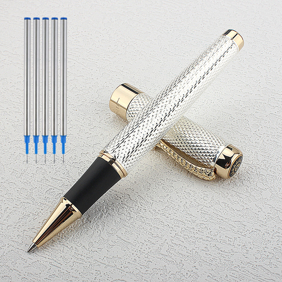 Jinhao 1200 Gold/Silver Metal  - مراجعة Stationery Supplies Business وسعره