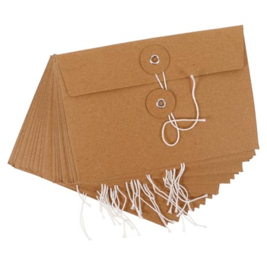 20Pcs Kraft Paper Wire Organiz - مراجعة Letter Envelope Kraft وسعره