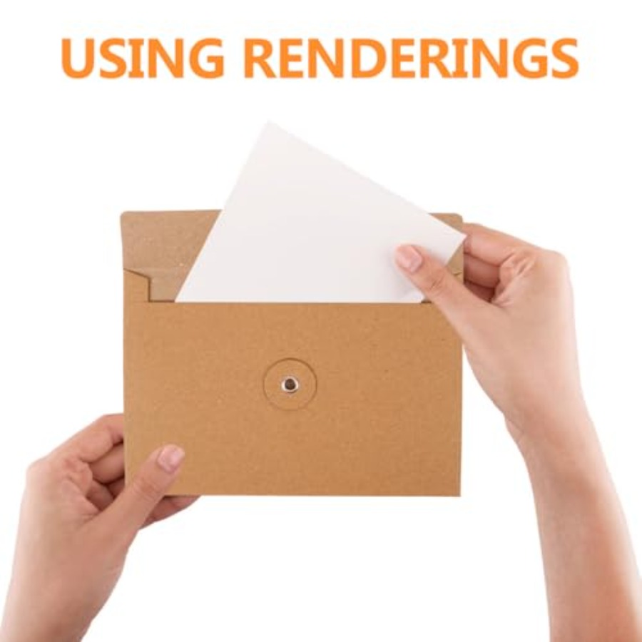 20Pcs Kraft Paper Wire Organiz - مراجعة Letter Envelope Kraft وسعره