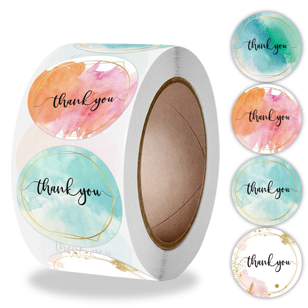 100-500 Pcs Thank You Stickers - مراجعة Stationery Supplies Business وسعره