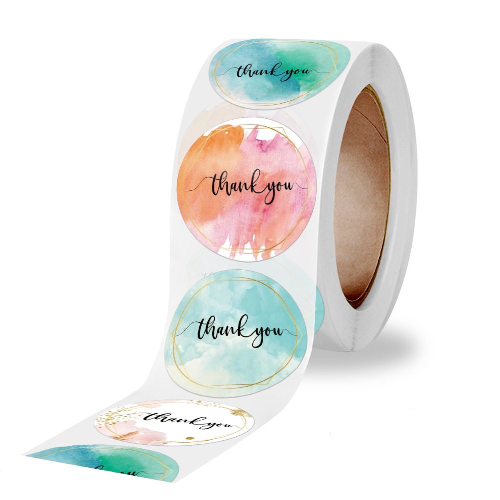 100-500 Pcs Thank You Stickers - مراجعة Stationery Supplies Business وسعره