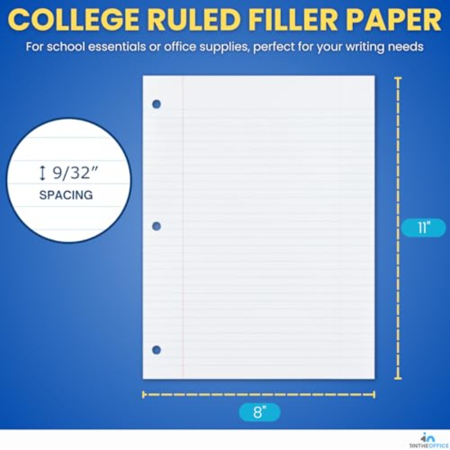 Loose Leaf Paper College Ruled - مراجعة Paper Punch 3 Hole وسعره