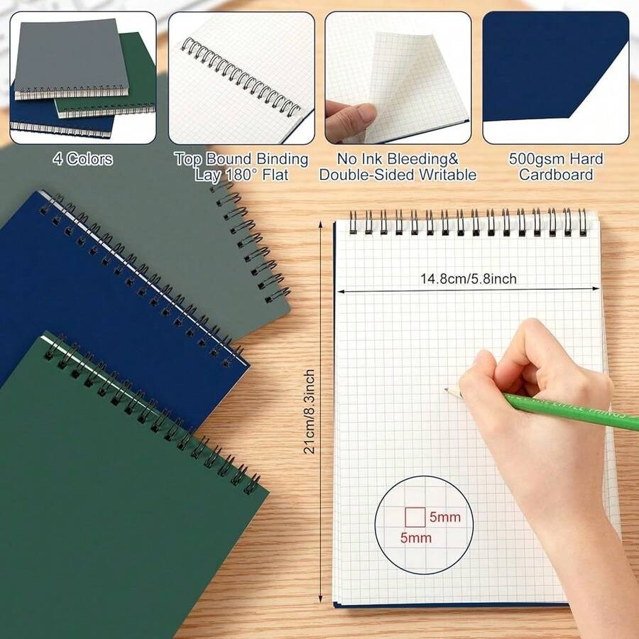 6 Pack Graph Paper Spiral Note - مراجعة Graph Paper Pad وسعره
