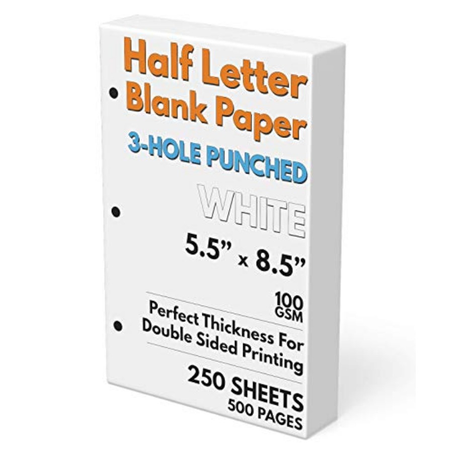 Half Letter Blank Paper, 3-Hol - مراجعة Paper Punch 3 Hole وسعره