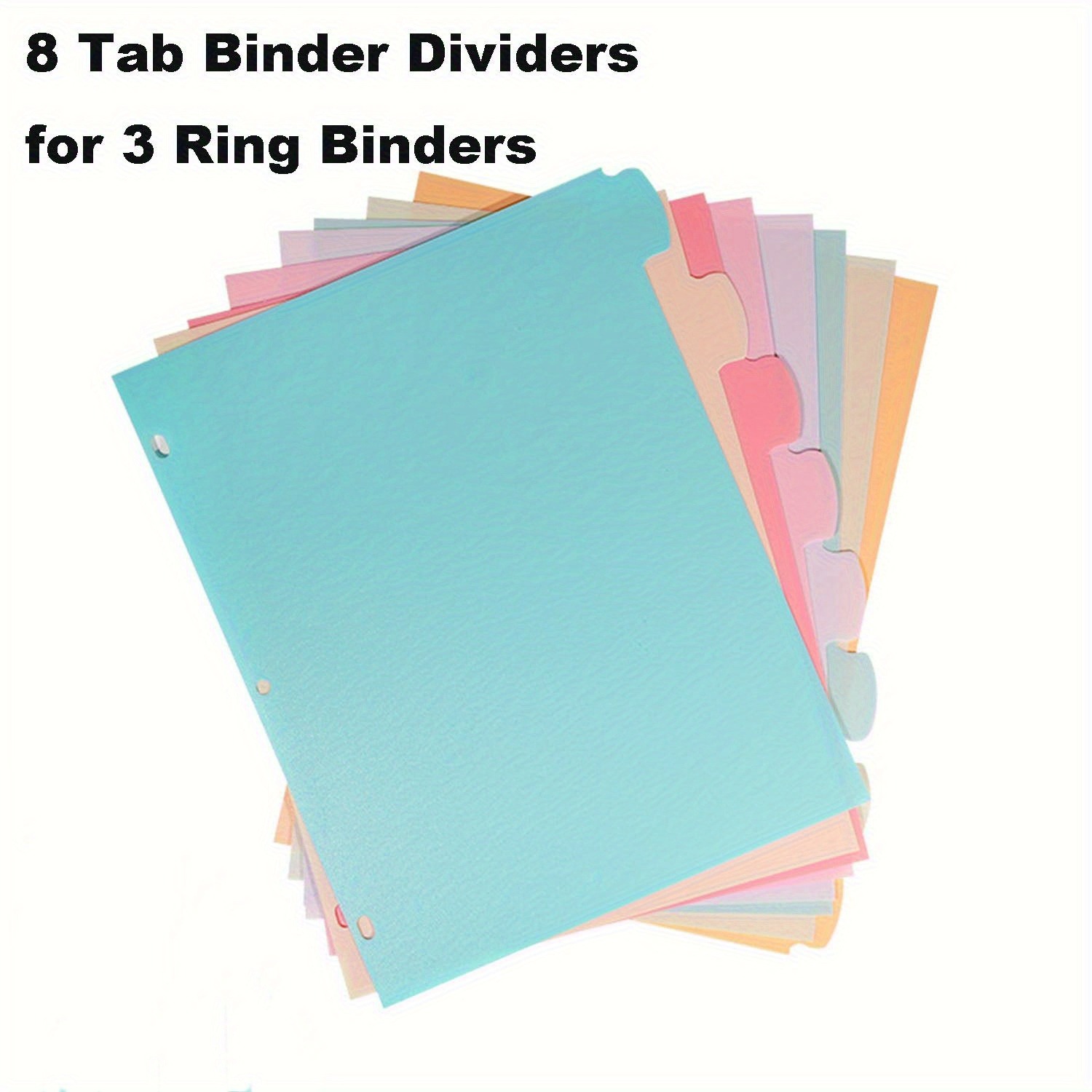 8 Tab Binder Dividers for 3 Ri - مراجعة Index Tab Divider وسعره