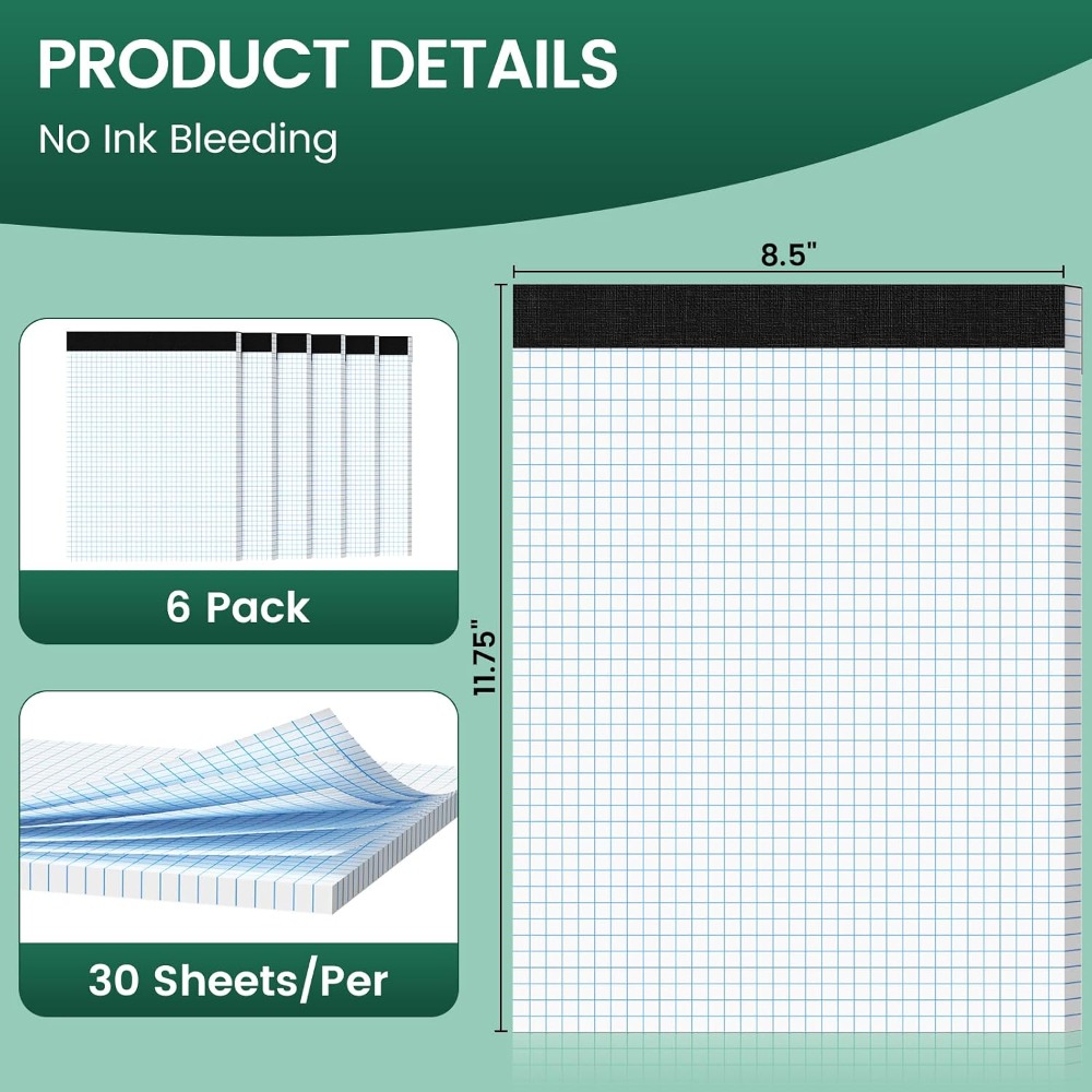 Graph Paper 8.5x11, 6 Pack, 4x - مراجعة Graph Paper Pad وسعره