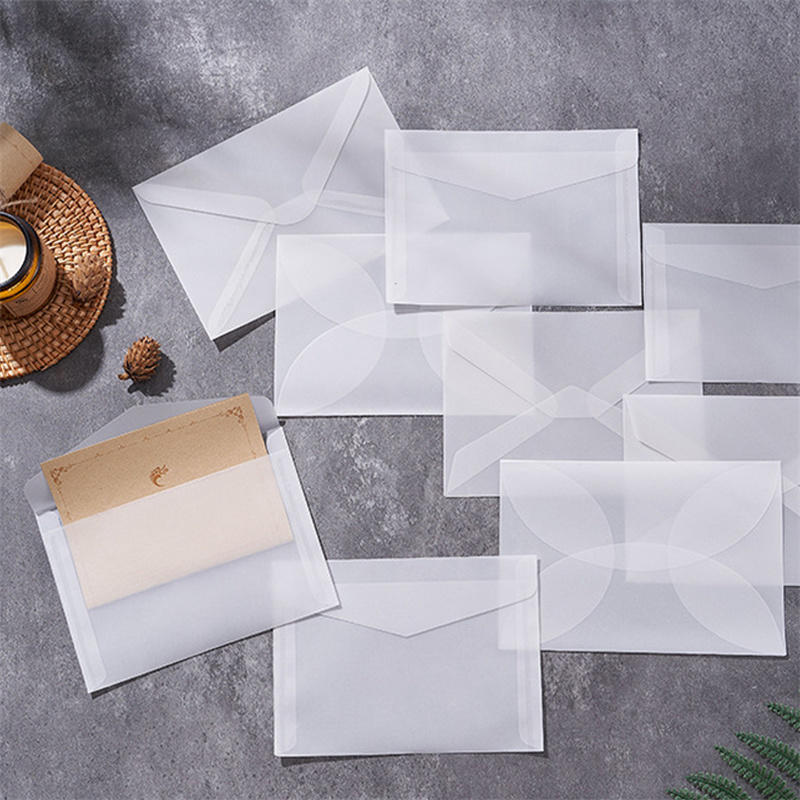 50pcs/lot Blank Translucent En - مراجعة Letter Envelope Kraft وسعره