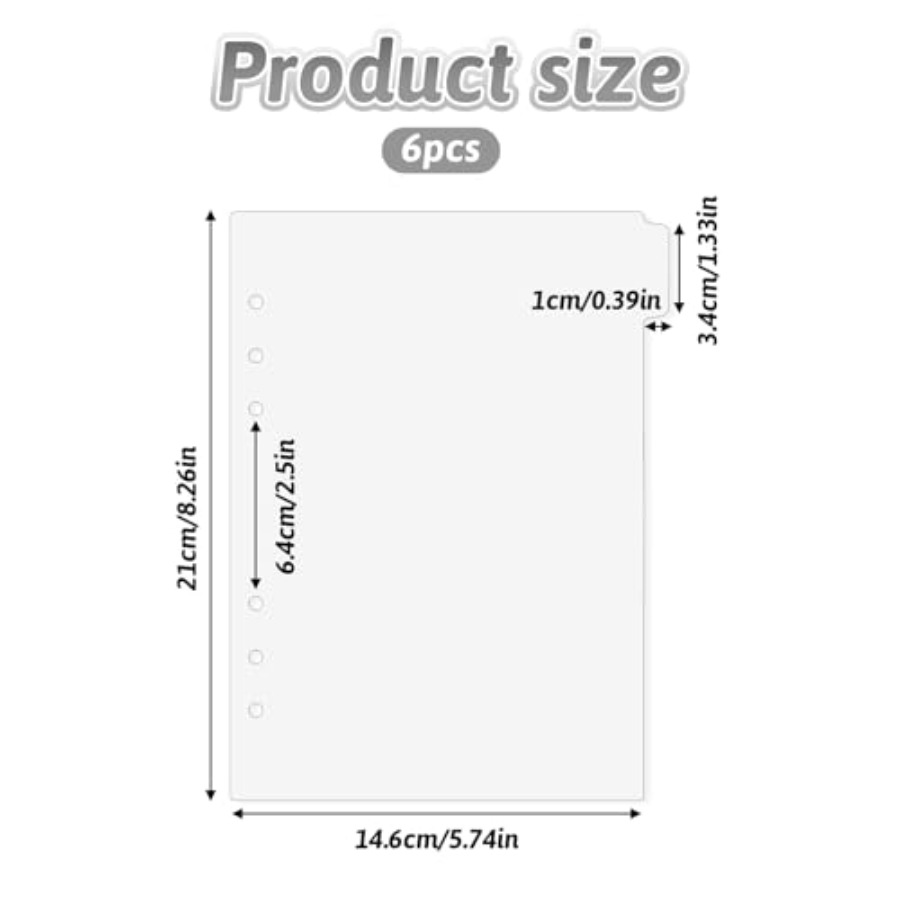 6 Pcs A5 Binder Dividers, 6 Ho - مراجعة Index Tab Divider وسعره
