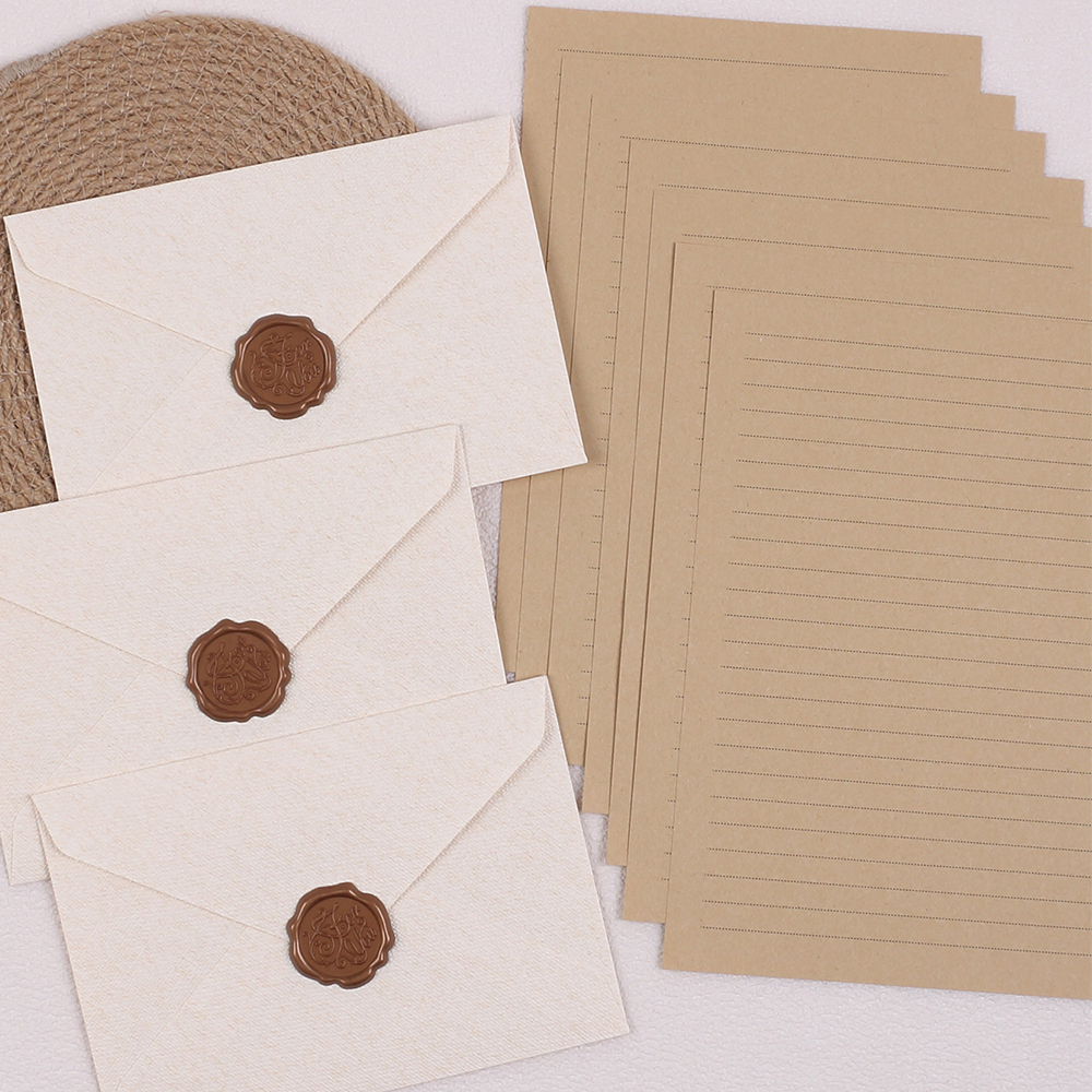 Stationery Set with Envelopes  - مراجعة Letter Envelope Kraft وسعره