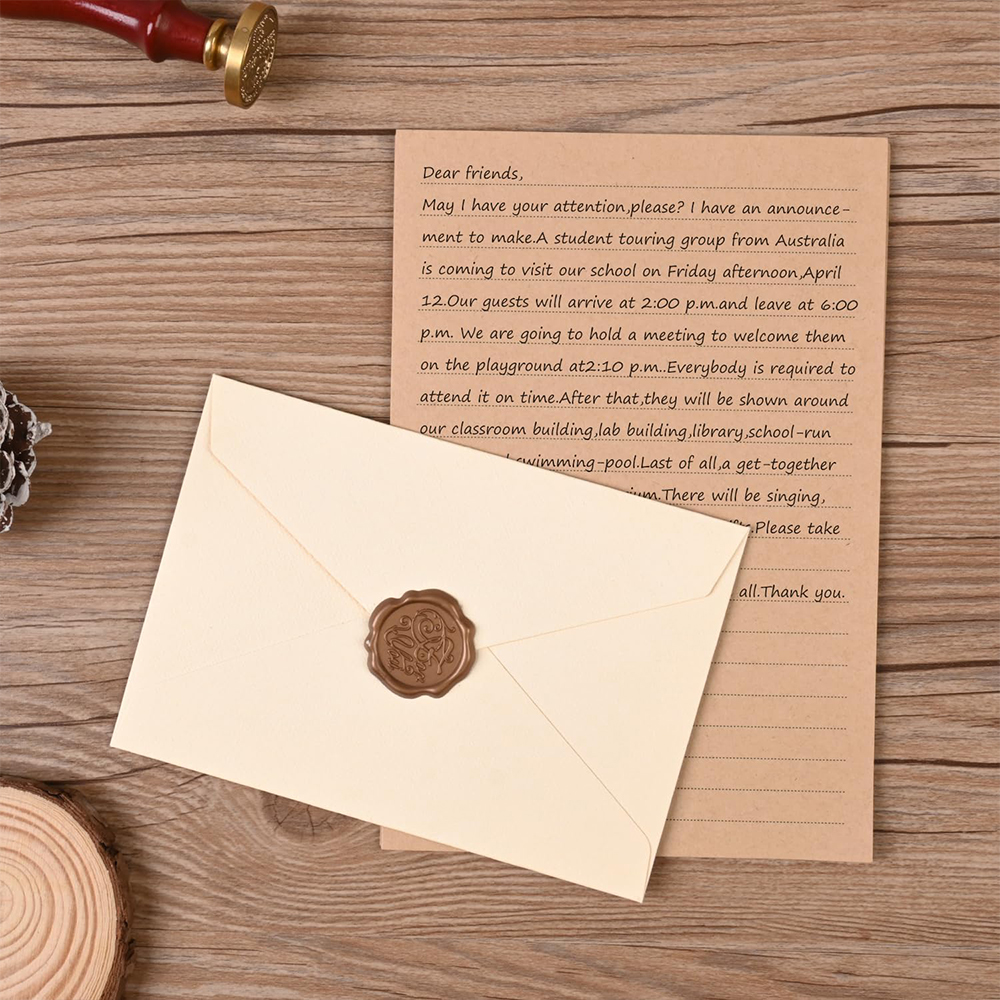 Stationery Set with Envelopes  - مراجعة Letter Envelope Kraft وسعره