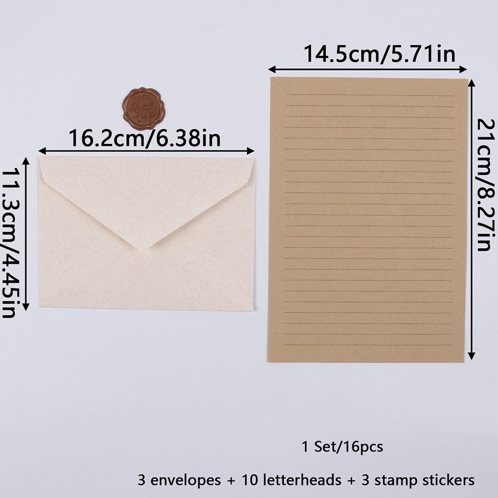 Stationery Set with Envelopes  - مراجعة Letter Envelope Kraft وسعره
