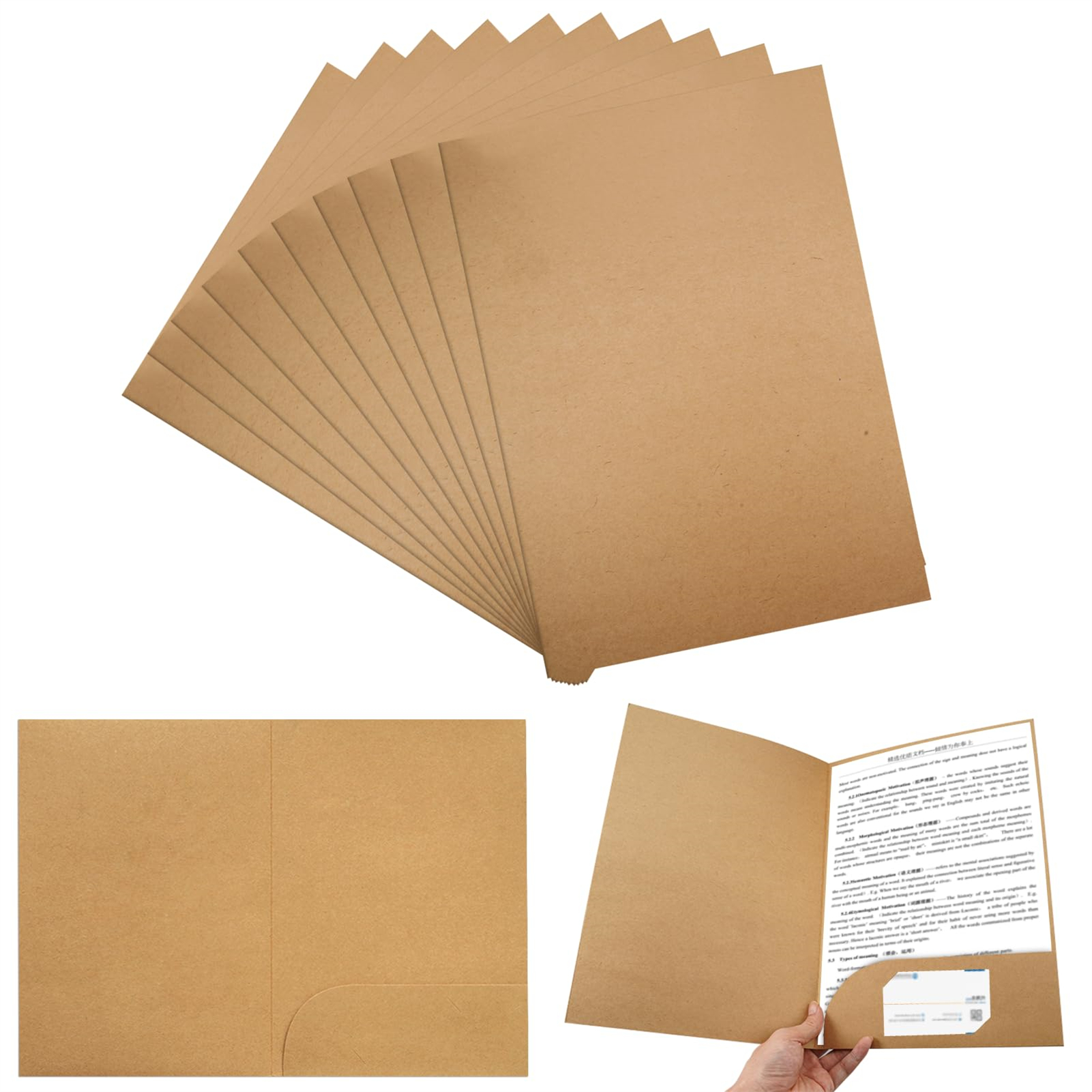 10pcs Kraft Paper Document Hol - مراجعة Letter Envelope Kraft وسعره