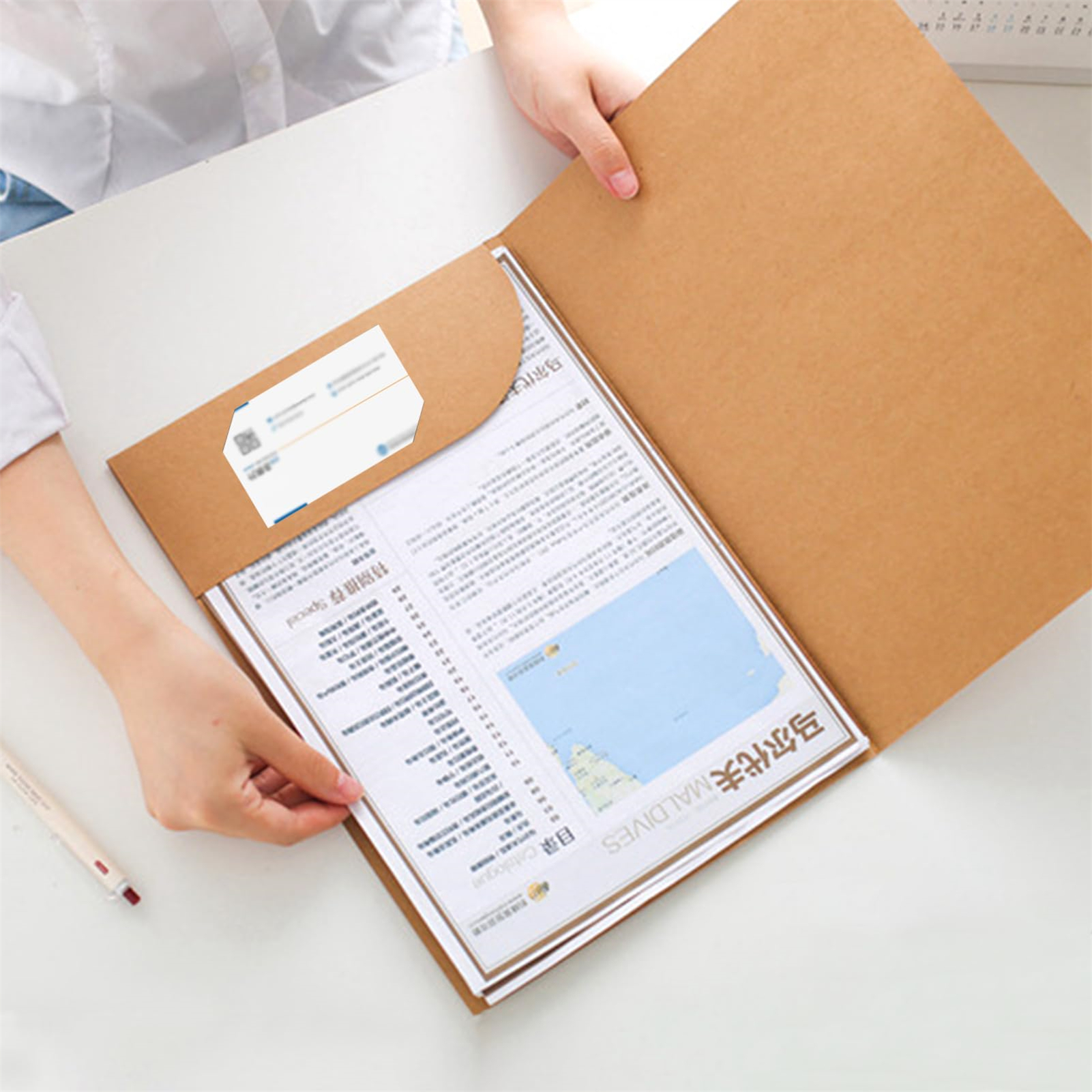 10pcs Kraft Paper Document Hol - مراجعة Letter Envelope Kraft وسعره