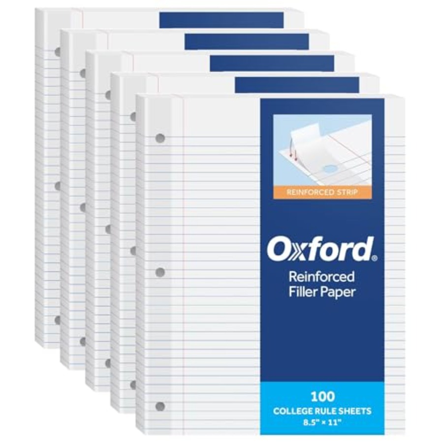 Reinforced Filler Paper, 8.5 x - مراجعة Paper Punch 3 Hole وسعره