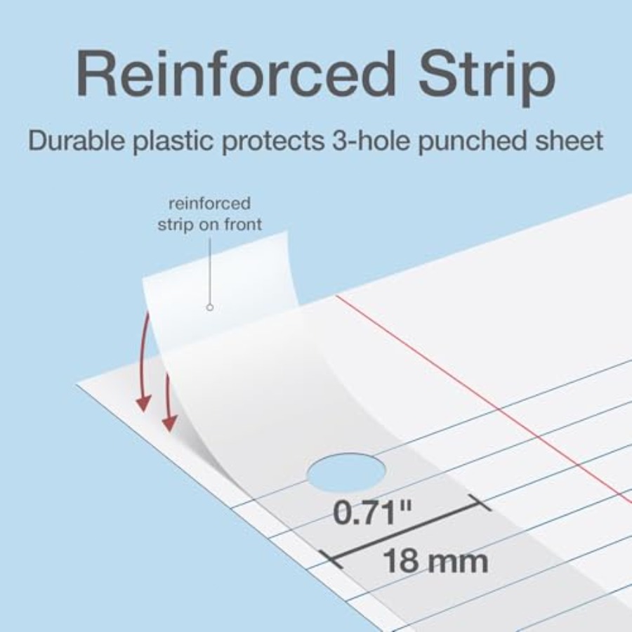 Reinforced Filler Paper, 8.5 x - مراجعة Paper Punch 3 Hole وسعره