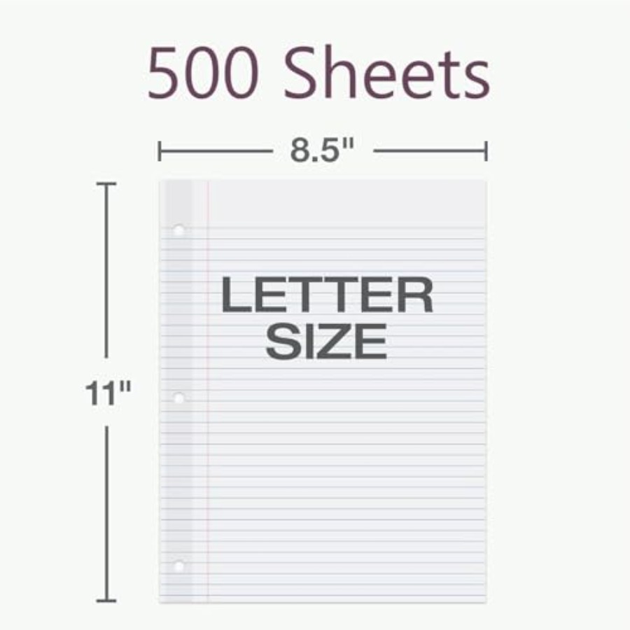 Reinforced Filler Paper, 8.5 x - مراجعة Paper Punch 3 Hole وسعره
