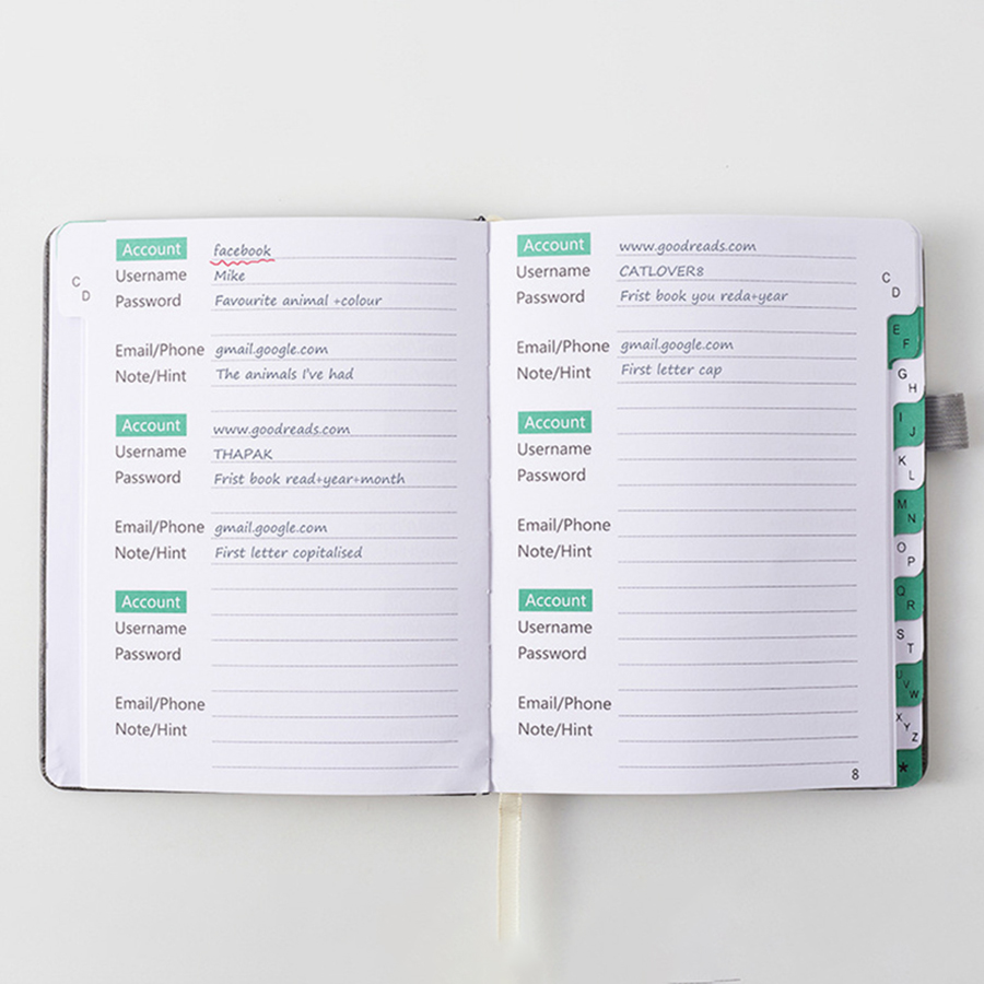 1pc Compact Password Keeper Bo - مراجعة Index Tab Divider وسعره