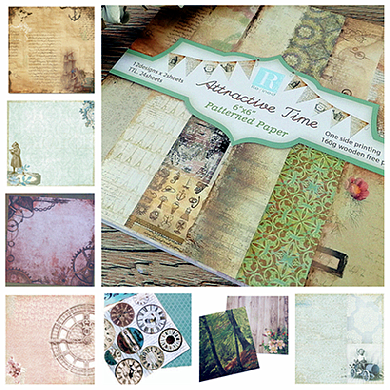 12pcs  Retro Pattern Papers 6i - مراجعة Graph Paper Pad وسعره