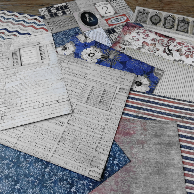 12pcs  Retro Pattern Papers 6i - مراجعة Graph Paper Pad وسعره