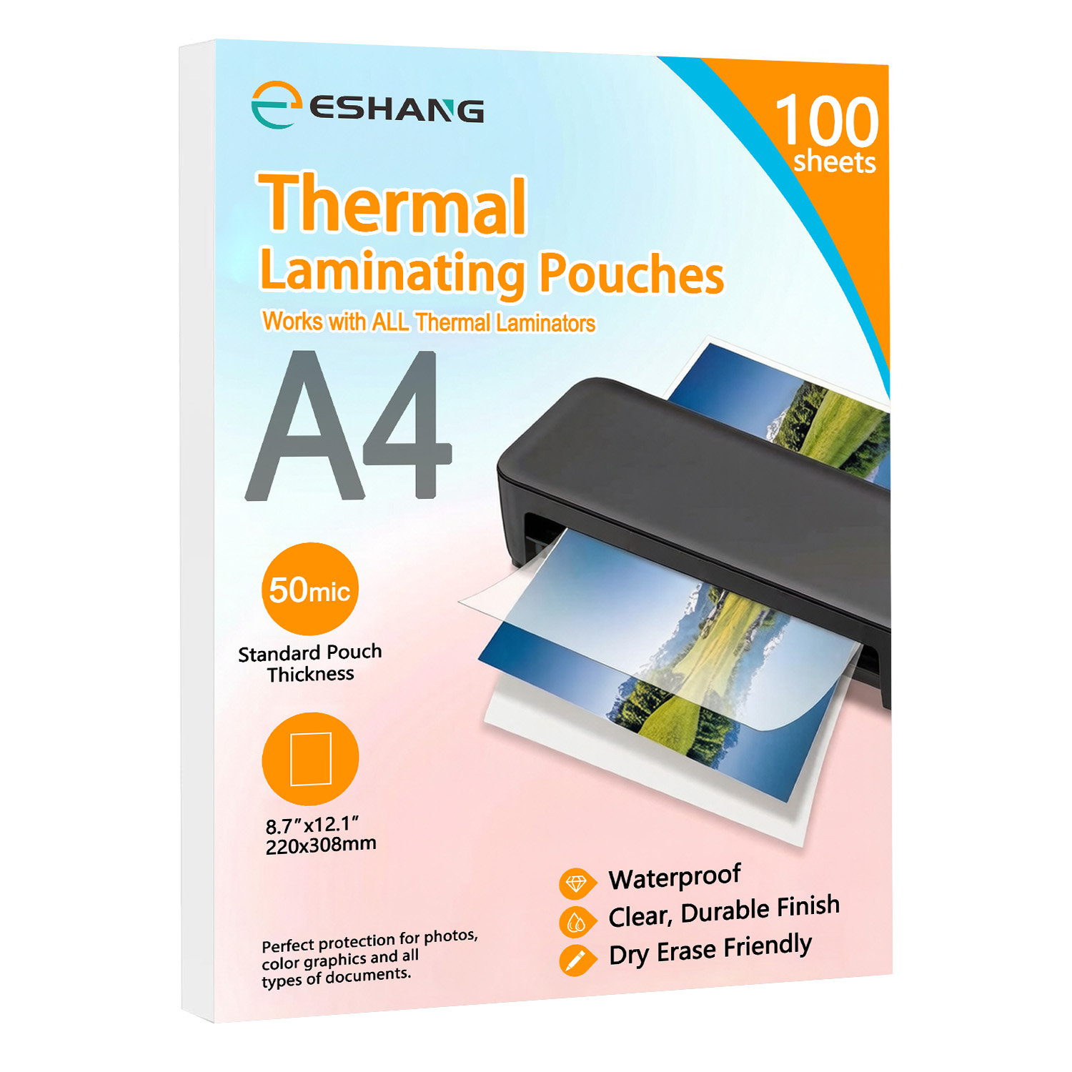 ESHANG A4 Laminating Sleeves,  - مراجعة Document Laminator Pouch وسعره