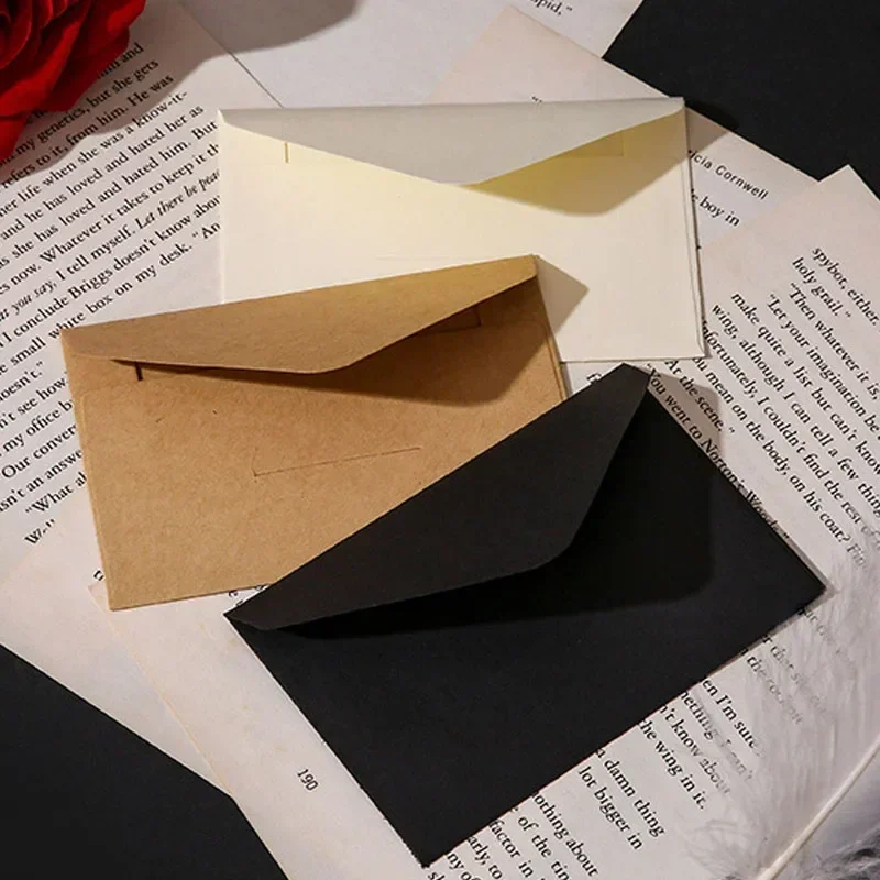 20/40/80PCS Classical White Bl - مراجعة Letter Envelope Kraft وسعره