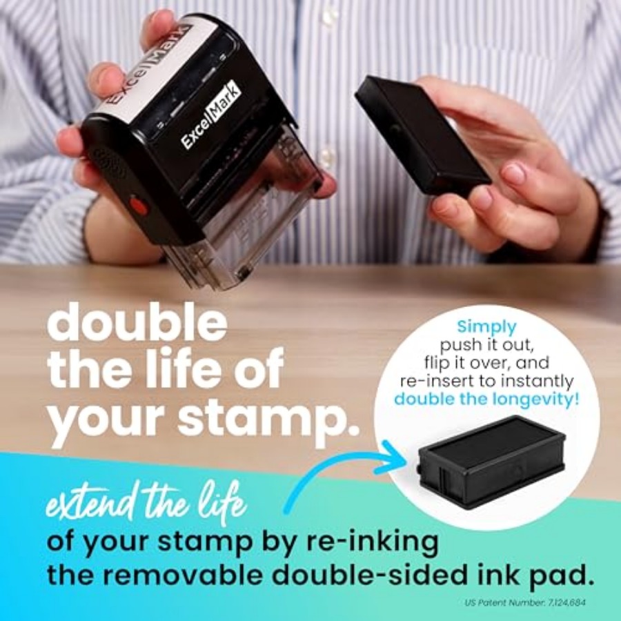 Self Inking Rubber Stamp - Red - مراجعة Self Inking Stamp وسعره