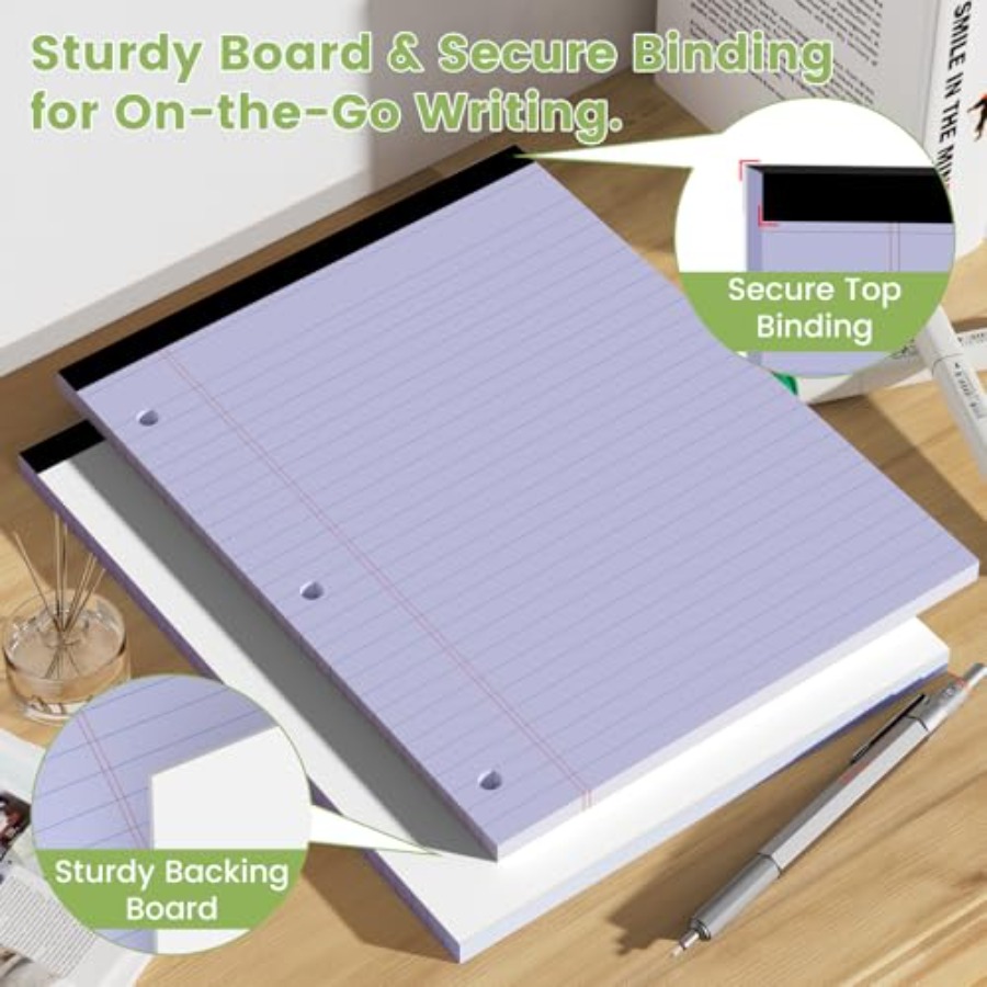 Legal Pads 8.5x11, Purple Lega - مراجعة Paper Punch 3 Hole وسعره