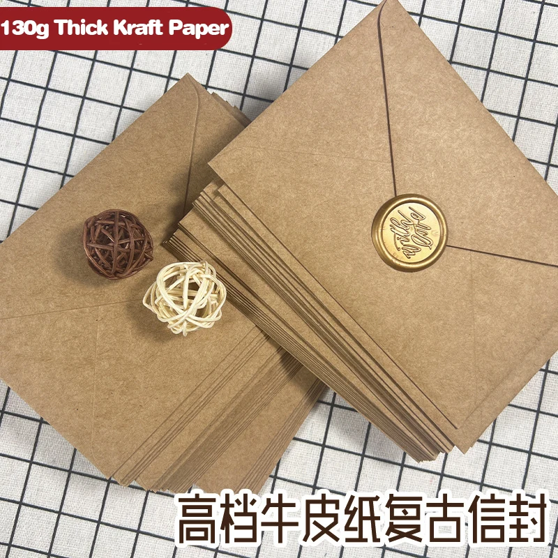50pcs Kraft Brown Paper Envelo - مراجعة Letter Envelope Kraft وسعره