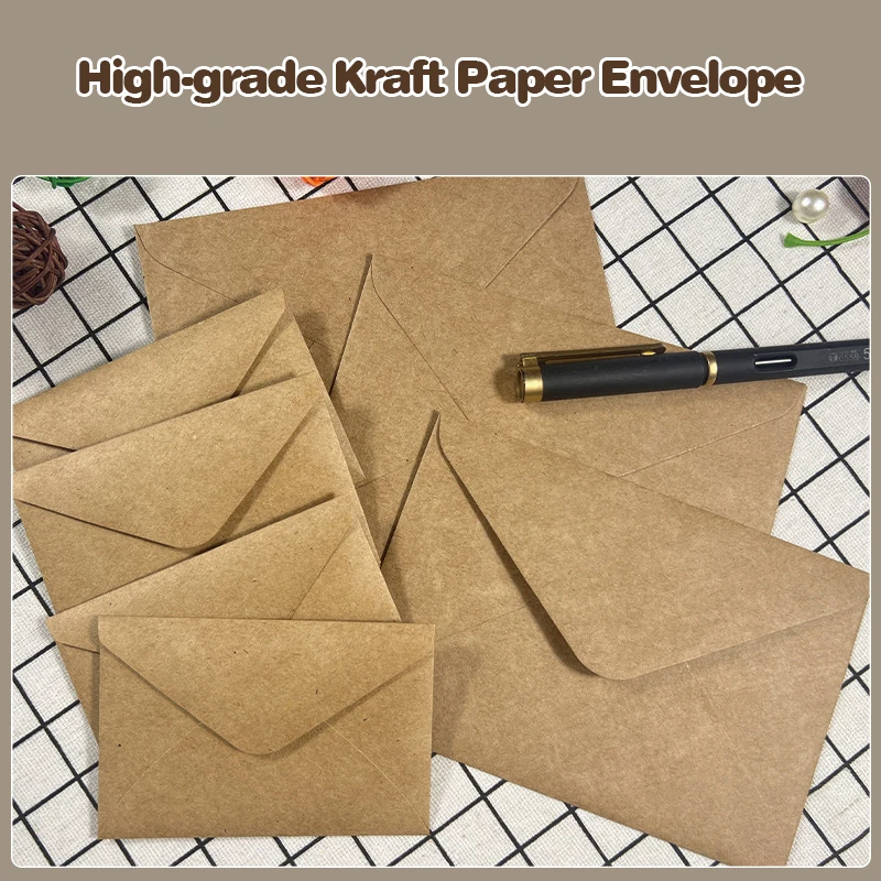 50pcs Kraft Brown Paper Envelo - مراجعة Letter Envelope Kraft وسعره