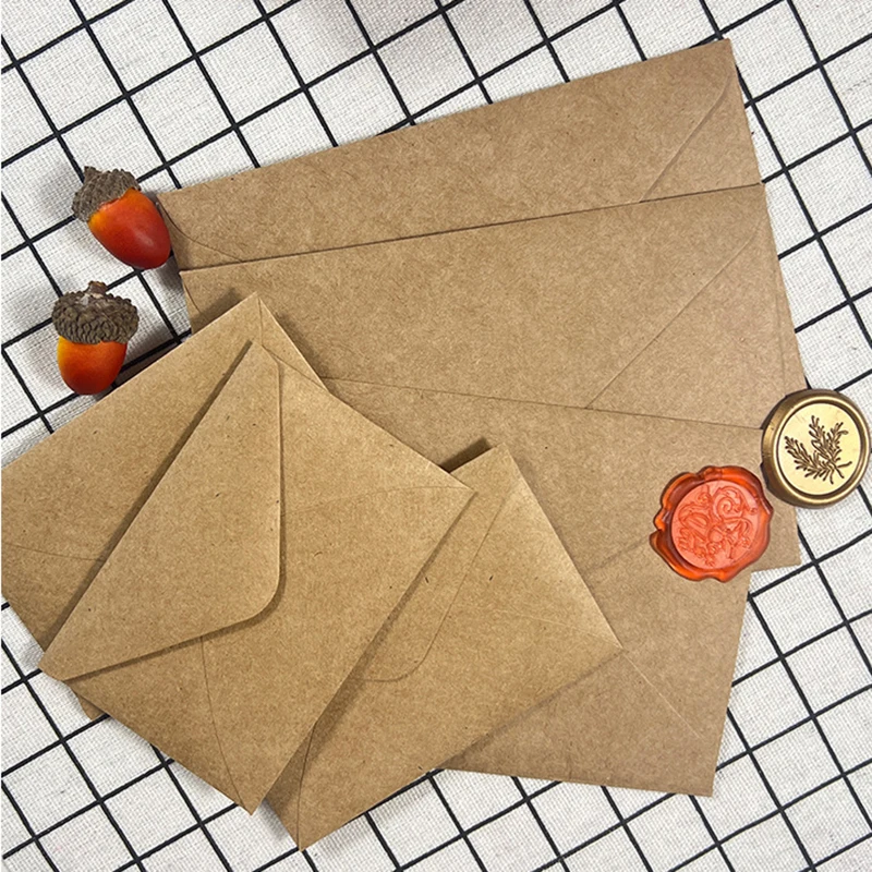 50pcs Kraft Brown Paper Envelo - مراجعة Letter Envelope Kraft وسعره