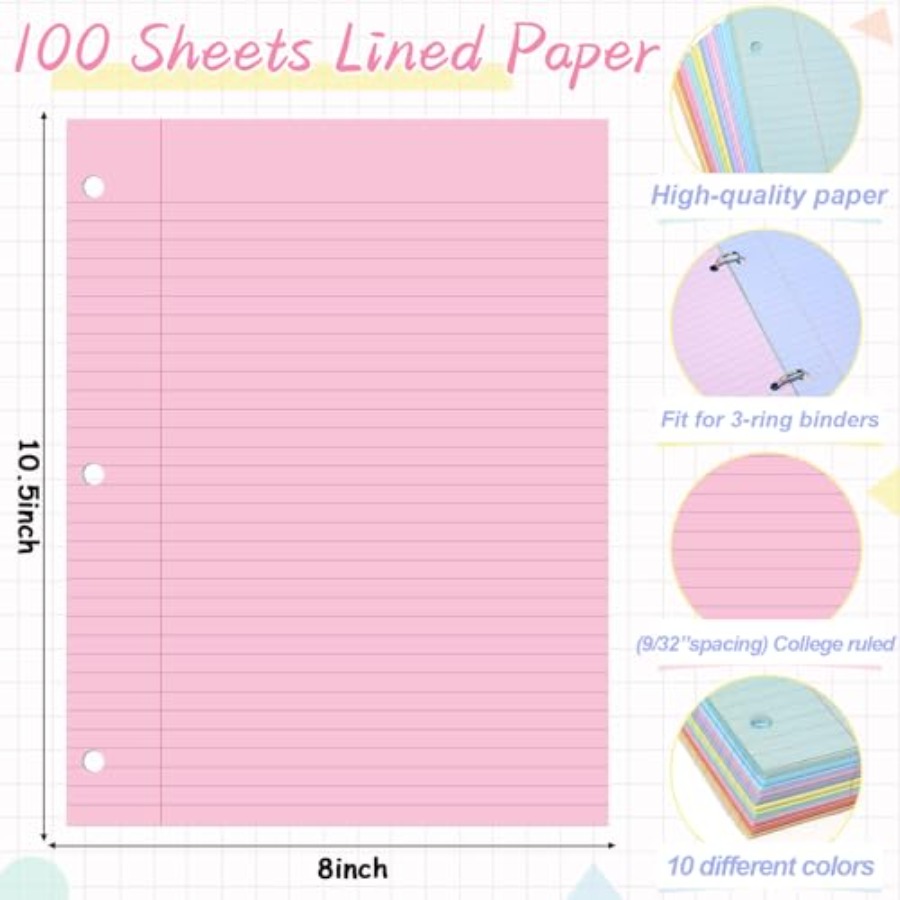 100 Sheets Loose Leaf Binder P - مراجعة Paper Punch 3 Hole وسعره